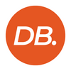 Logo with 'DB.' text in white on an orange circle