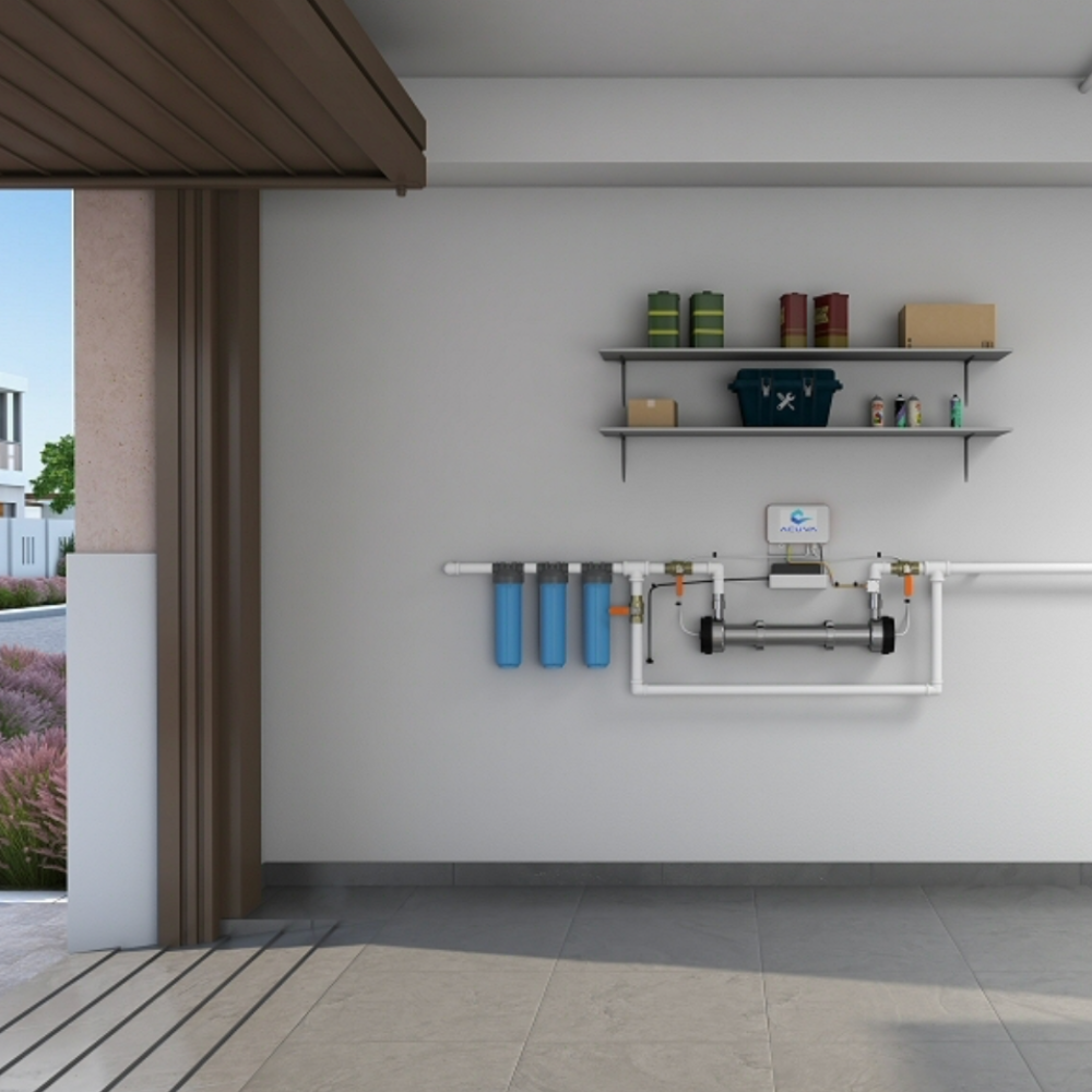 Acuva ArrowMAX™ Home 10K UV System by Watersprint on wall