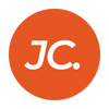 Logo with 'JC' on an orange circle