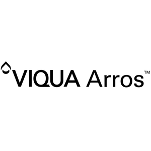 VIQUA Arros brand logo in black text with a small droplet icon on a plain white background.