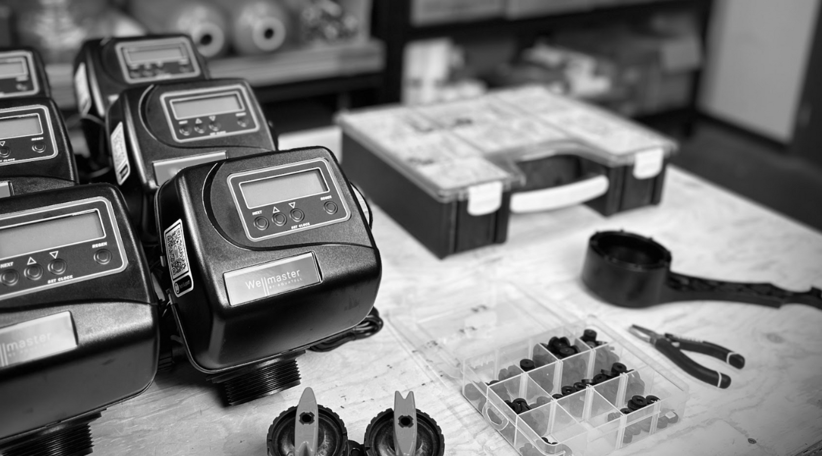 Water Treatment equipment on table