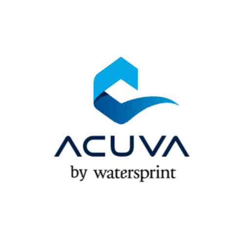 Acuva by Watersprint logo on a white background