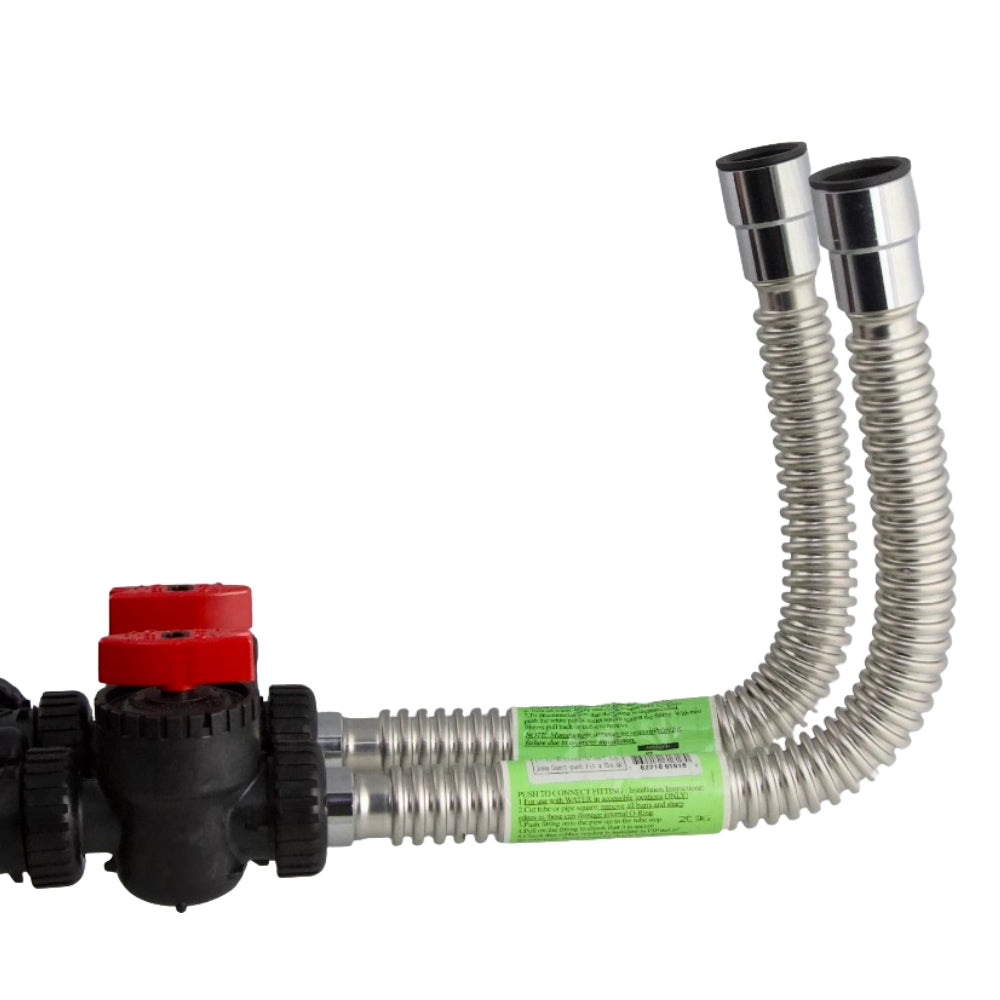 1" Falcon Clack Flex Connector on bypass valve - product demonstration  