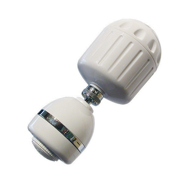 Sprite Plastic Shower Filter White w/ Shower Head HO2-WH-M
